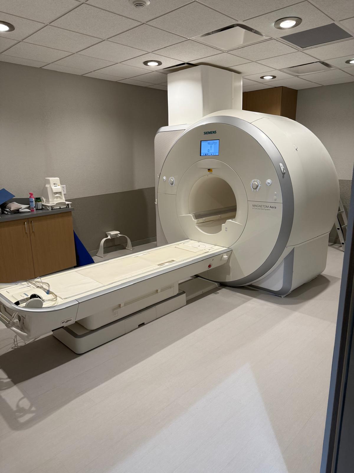 Siemens MAGNETOM Aera 1.5T MRI scanner installed and commissioned in a finished scan room